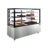 71 in. Refrigerated Bakery Display Case for Cakes, Stainless Steel Frame, 30 cu. ft. RBD30C.